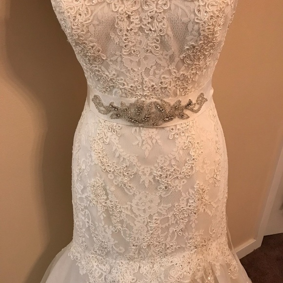 La SPOSA PRONOVIAS Belt only, MILLAR, off white, Grosgrain ribbon. - Picture 3 of 15